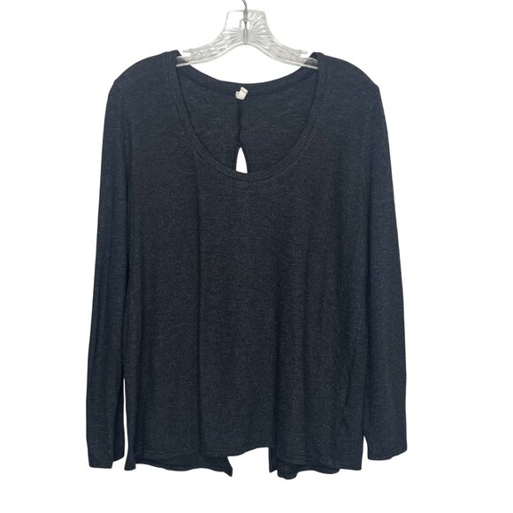 Lanston Womens Long Sleeve Sweater Open Back Gray Size Large - Picture 1 of 9
